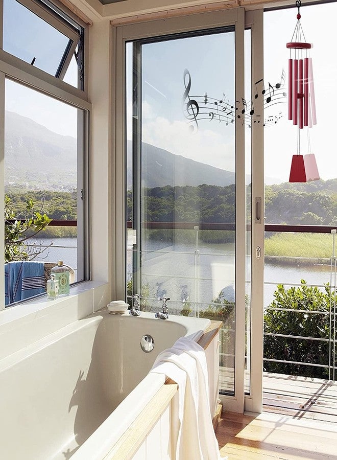 Buko Natural Melodious Aureole Tunes Wind Chimes for Home & Outdoor with 4 Tubes 100% Rustproof Aluminum, Powder Finish & S Hook Hanger, for Sympathy, Zen Garden (24inch) (BUKO_Windchime_UNC-24-RD) - Image 5